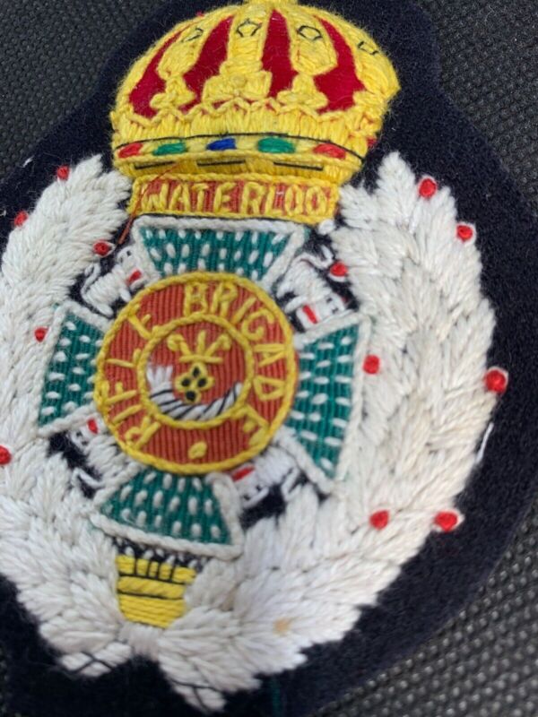 British Army Rifle Brigade Regiment Embroidered Blazer Badge - The Militaria Shop