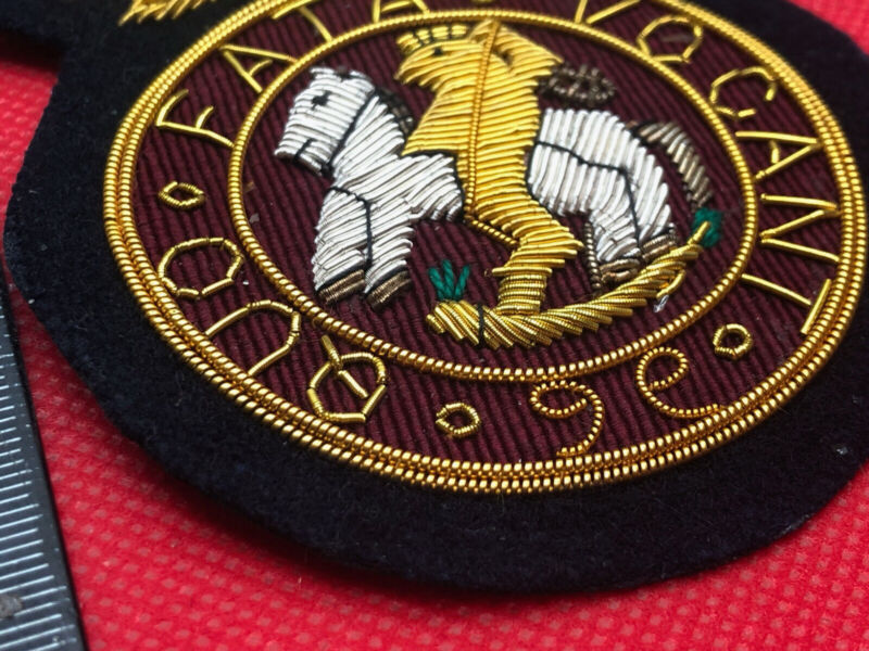 British Army Bullion Embroidered Blazer Badge - Royal Northumberland Fusiliers - The Militaria Shop