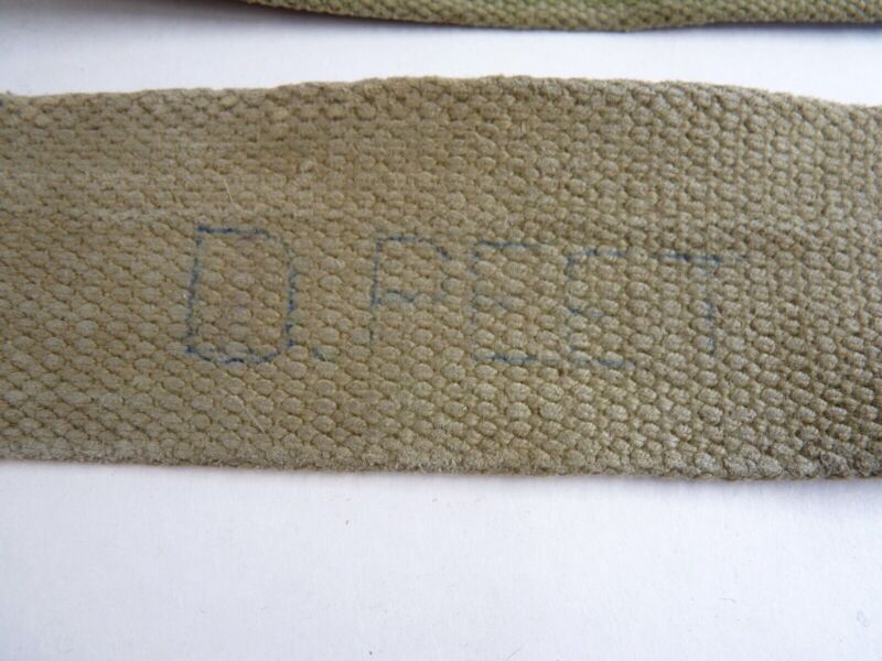 Original WW2 Pattern British Army L Straps Pair - 37 Pattern Webbing Haversack - The Militaria Shop