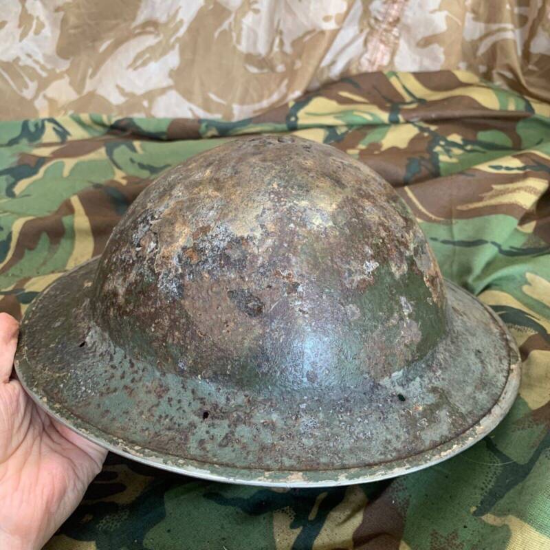 Original WW2 British Style South African Mk2 Army Combat Helmet - The Militaria Shop