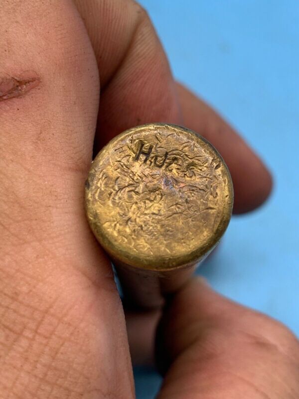 Original British Army WW1 / WW2 SMLE Lee Enfield Brass Oil Bottle - The Militaria Shop