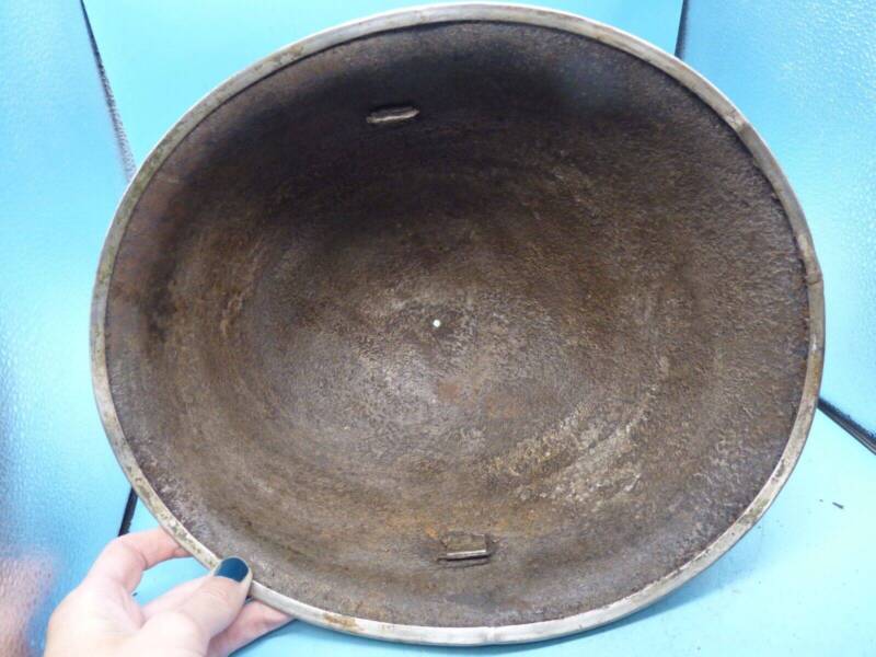 Original WW2 British / Canadian Army Mk3 High Rivet Turtle Army Combat Helmet - The Militaria Shop
