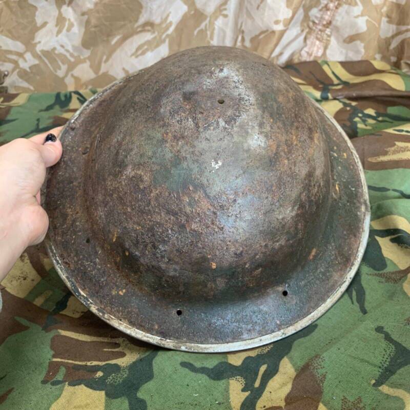 Original WW2 British Style South African Mk2 Army Combat Helmet - The Militaria Shop