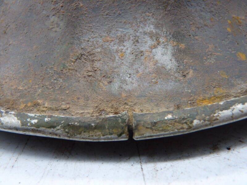 Original WW2 British / Canadian Army Mk3 High Rivet Turtle Army Combat Helmet - The Militaria Shop