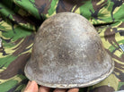 Genuine British / Canadian Army Mark 3 Turtle Helmet - Original WW2 Helmet - The Militaria Shop