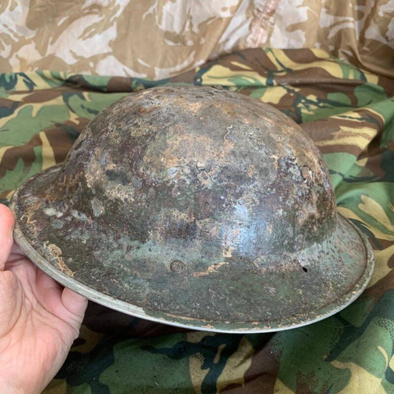 Original WW2 British Style South African Mk2 Army Combat Helmet - The Militaria Shop