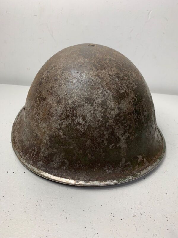 Mk3 Canadian / British Army Original WW2 Turtle Helmet High Rivet - The Militaria Shop