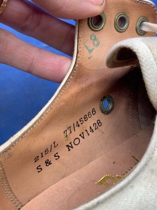 Original WW2 British Army Women's White Summer Shoes - ATS WAAF - Size 240s - The Militaria Shop