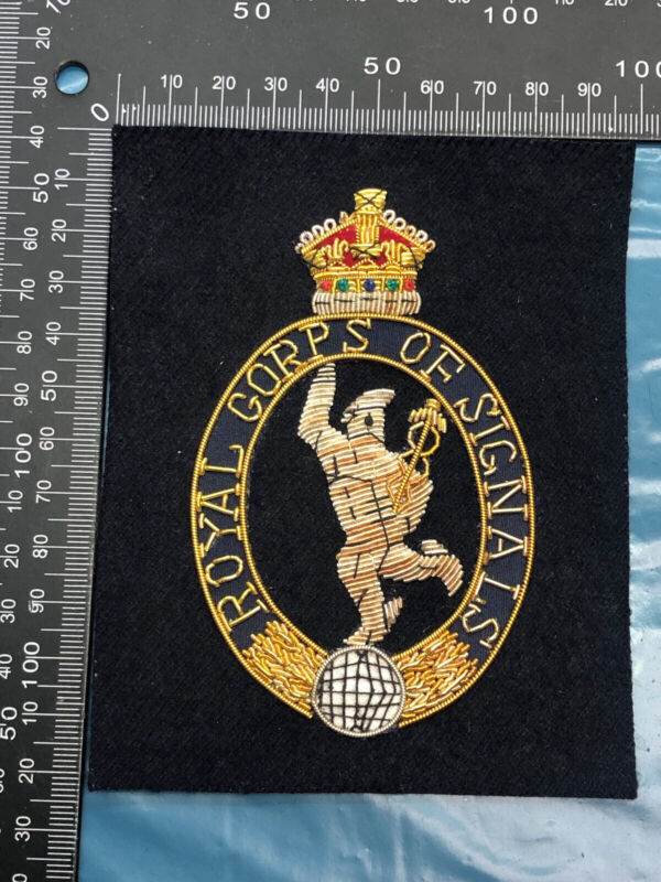 British Army Bullion Embroidered Blazer Badge - Royal Corps of Signals - The Militaria Shop