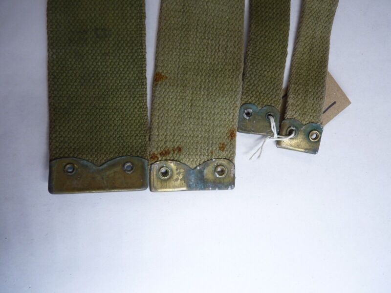 Original WW2 Pattern British Army L Straps Pair - 37 Pattern Webbing Haversack - The Militaria Shop