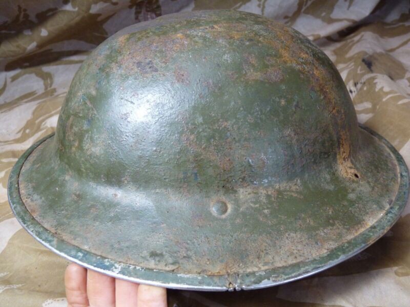 Original WW2 British Style South African Mk2 Army Combat Helmet - The Militaria Shop