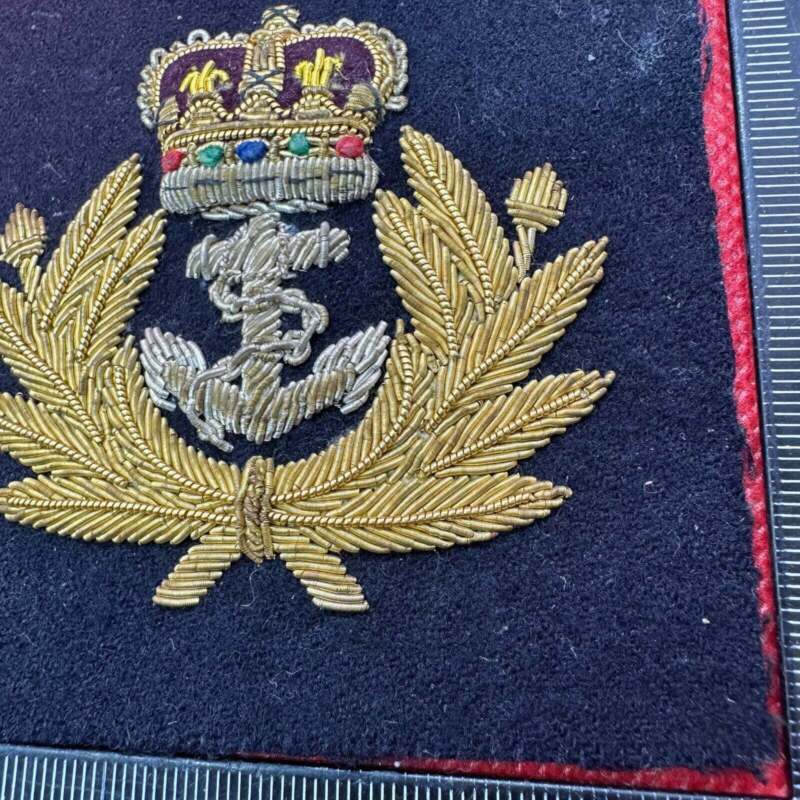 British Royal Navy Bullion Embroidered Blazer Badge - The Militaria Shop