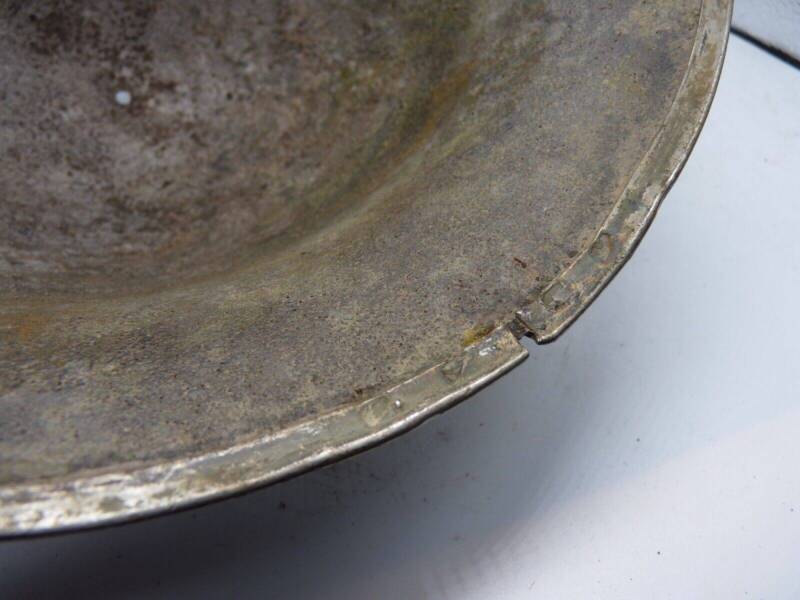 Original WW2 British / Canadian Army Mk3 High Rivet Turtle Army Combat Helmet - The Militaria Shop