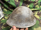 Genuine British / Canadian Army Mark 3 Turtle Helmet - Original WW2 Helmet - The Militaria Shop