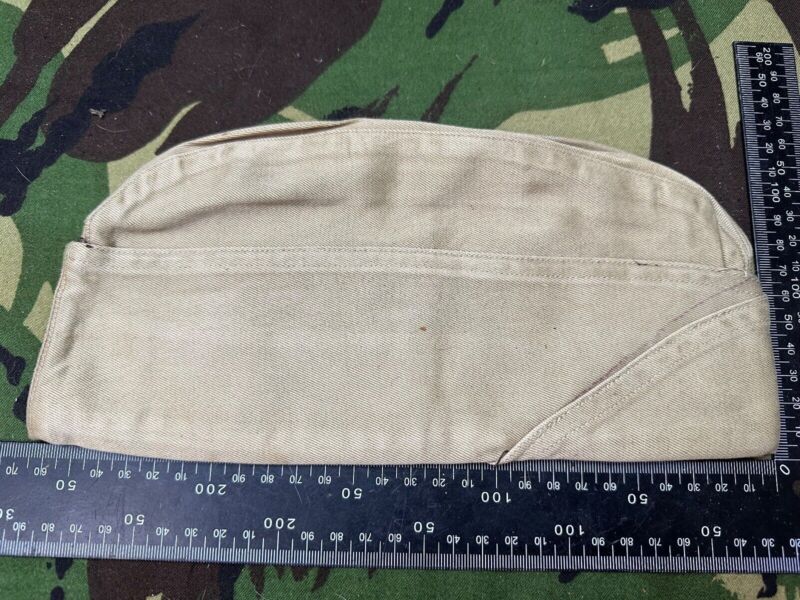 Original WW2 US Army Garrison Side Cap Hat - Old Stock - Combat Servicable - The Militaria Shop