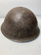 Mk3 Canadian / British Army Original WW2 Turtle Helmet High Rivet - The Militaria Shop