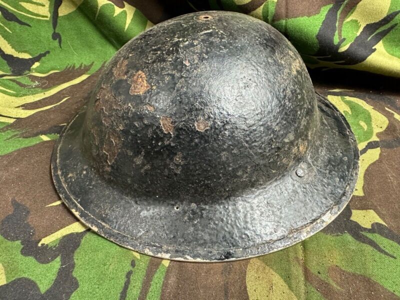 British Army Mk2 Brodie Helmet - Original WW2 - South African Manufactured - The Militaria Shop