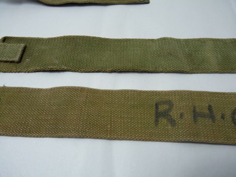 Original WW2 Pattern British Army L Straps Pair - 37 Pattern Webbing Haversack - The Militaria Shop