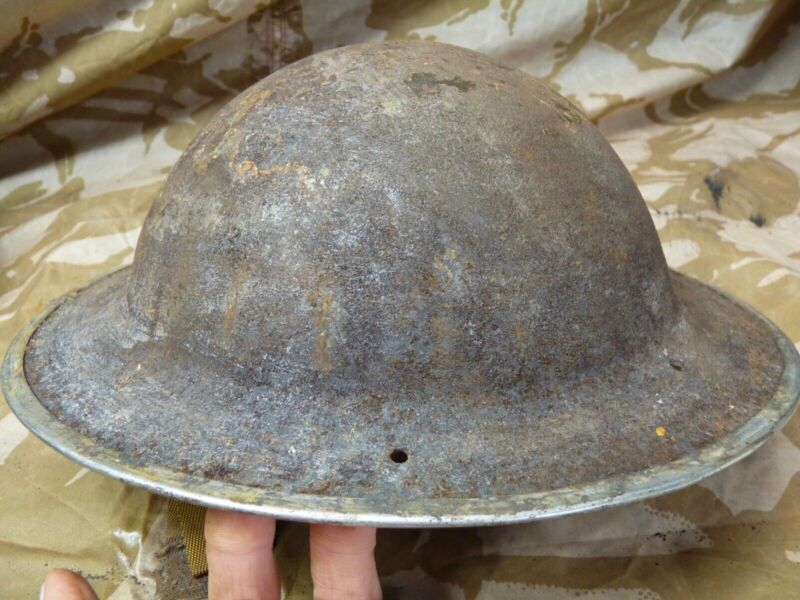 Original WW2 British Army Mk2 Army Combat Helmet - The Militaria Shop