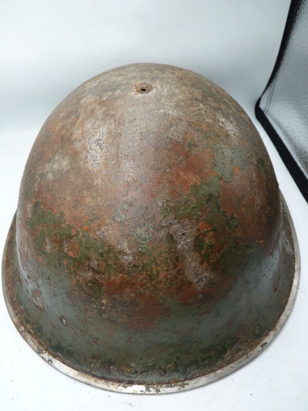 Mk3 Canadian / British Army Original WW2 Turtle Helmet High Rivet - The Militaria Shop