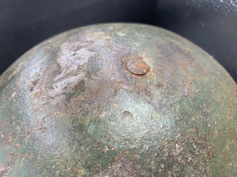 Original WW2 British Army / Canadian Army Mk3 Turtle Combat Helmet - The Militaria Shop