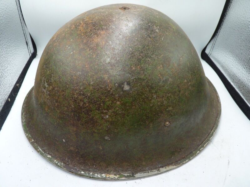 Mk3 Canadian / British Army Original WW2 Turtle Helmet High Rivet - The Militaria Shop