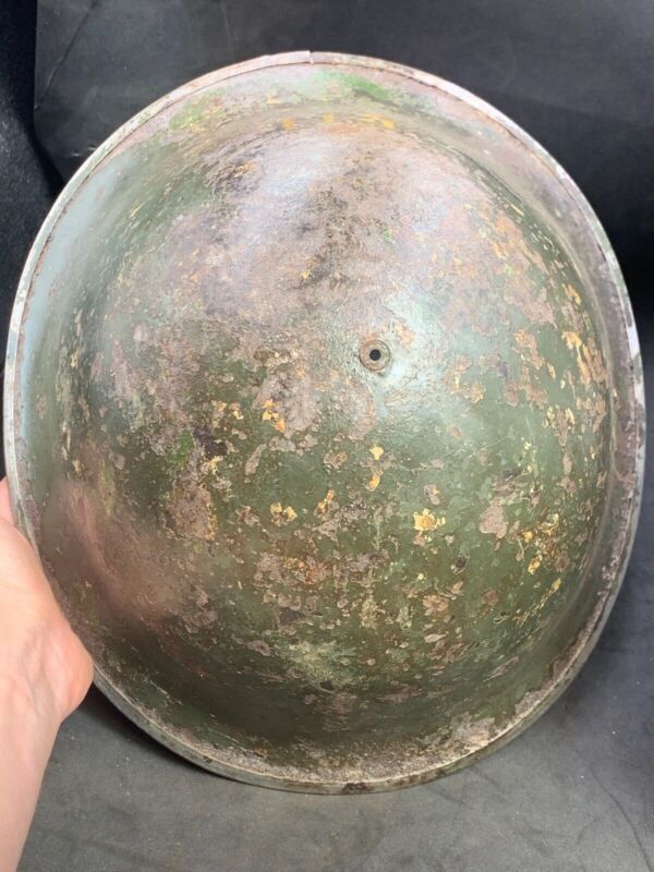 Original WW2 British Army / Canadian Army Mk3 Turtle Combat Helmet - The Militaria Shop