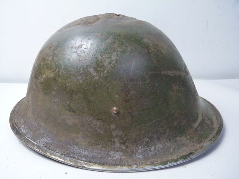 Mk3 Canadian / British Army Original WW2 Turtle Helmet High Rivet - The Militaria Shop