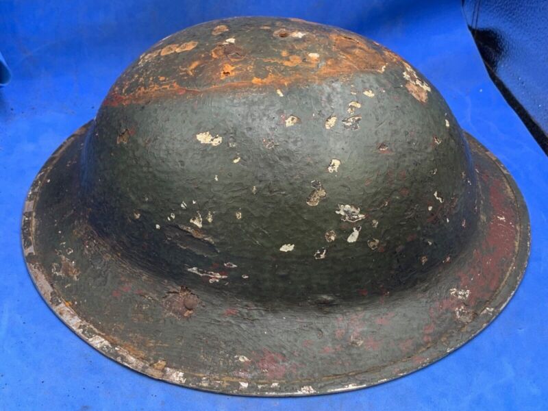 Original WW2 British Army South African Made Combat Helmet Mk2 Brodie - The Militaria Shop