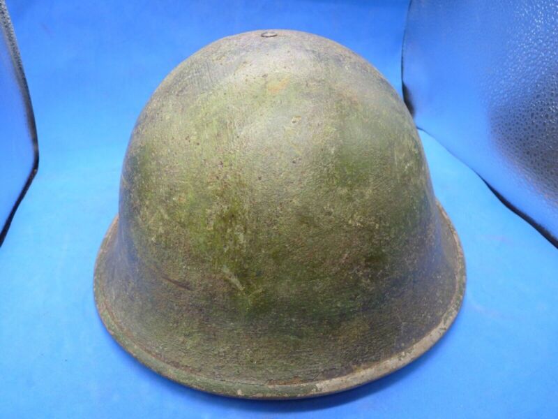 Original WW2 British / Canadian Army Mk3 High Rivet Turtle Army Helmet & Lin - The Militaria Shop
