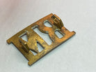 Original British Army WW1 Royal Marines RM Brass Shoulder Title - The Militaria Shop