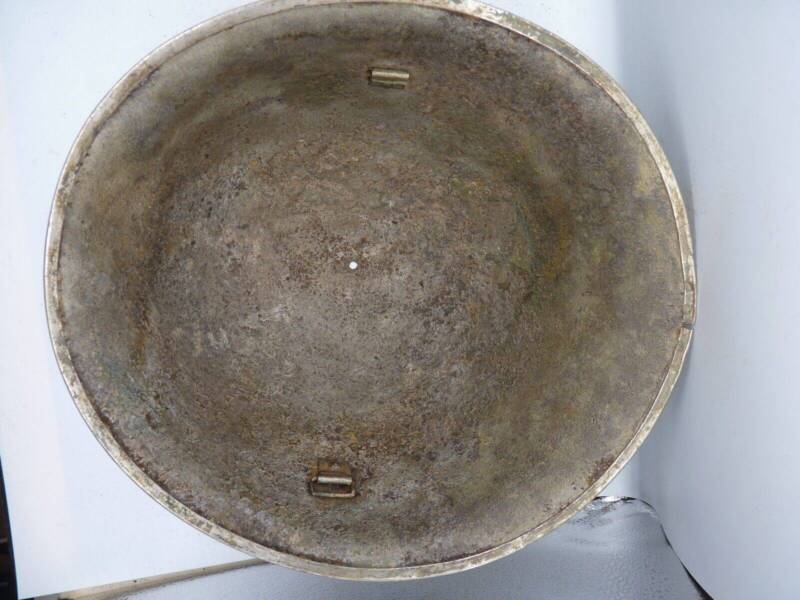 Original WW2 British / Canadian Army Mk3 High Rivet Turtle Army Combat Helmet - The Militaria Shop