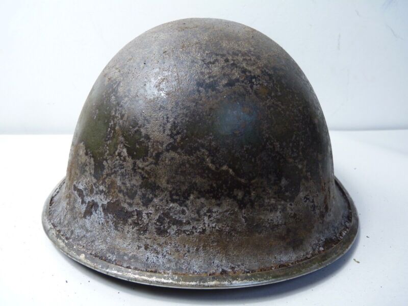Mk3 Canadian / British Army Original WW2 Turtle Helmet High Rivet - The Militaria Shop