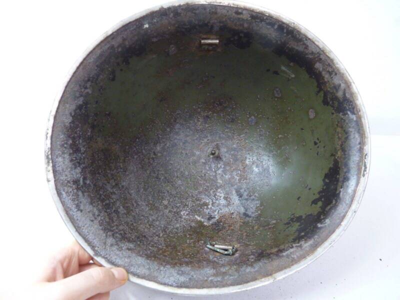 Original WW2 British / Canadian Army Mk3 High Rivet Turtle Army Combat Helmet - The Militaria Shop
