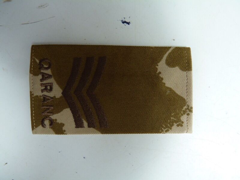 QARANC Desert DPM Rank Slides / Epaulette Pair Genuine British Army - NEW - The Militaria Shop
