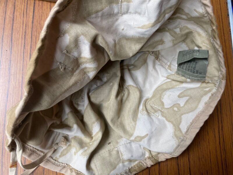 British Army Desert Storm Mk 6 Combat Lid - Desert DP Camouflage Cover. - The Militaria Shop