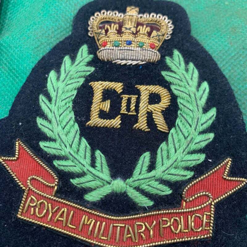 British Army Bullion Embroidered Blazer Badge - Royal Military Police - The Militaria Shop