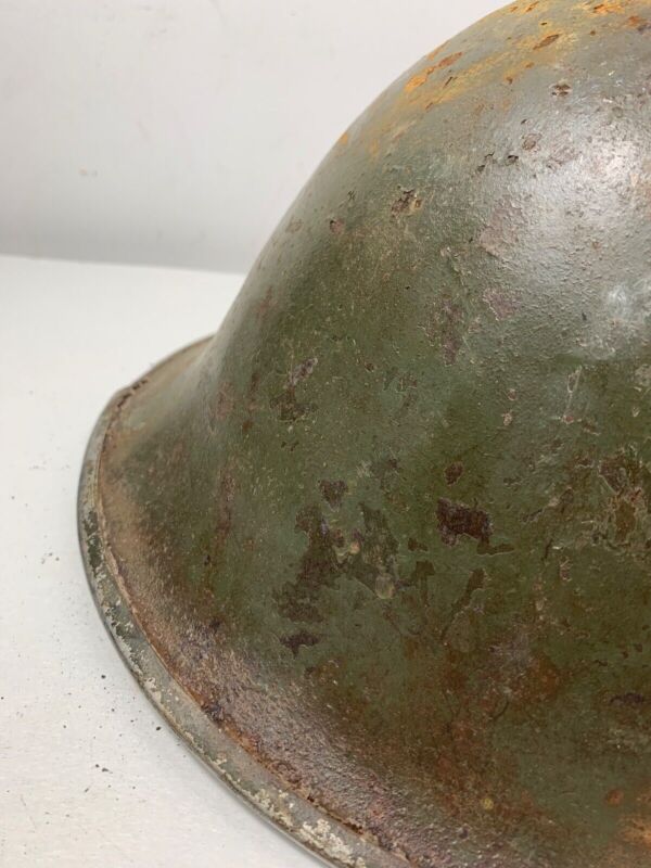 Mk3 Canadian / British Army Original WW2 Turtle Helmet High Rivet - The Militaria Shop