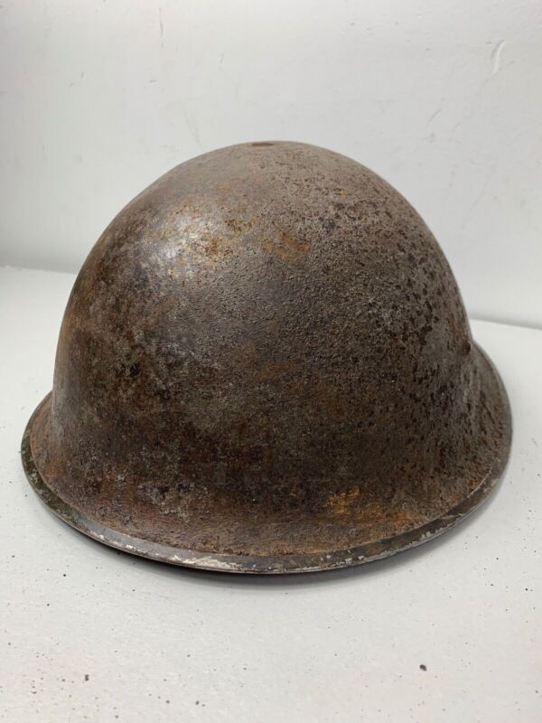 Mk3 Canadian / British Army Original WW2 Turtle Helmet High Rivet - The Militaria Shop