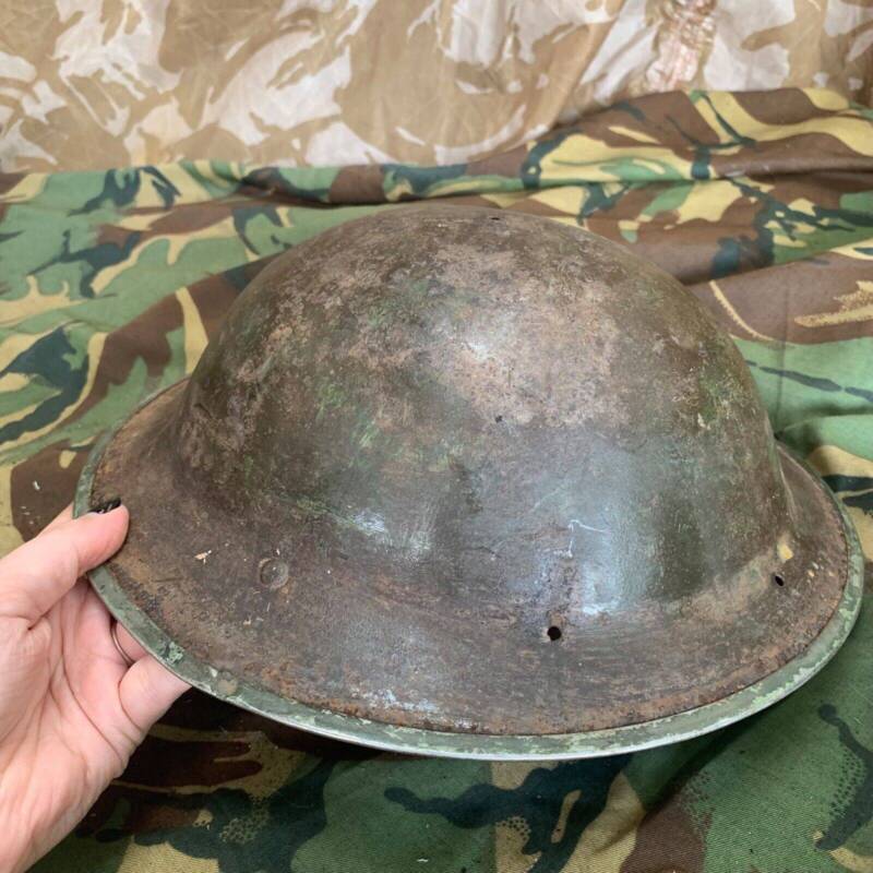 Original WW2 British Style South African Mk2 Army Combat Helmet - The Militaria Shop