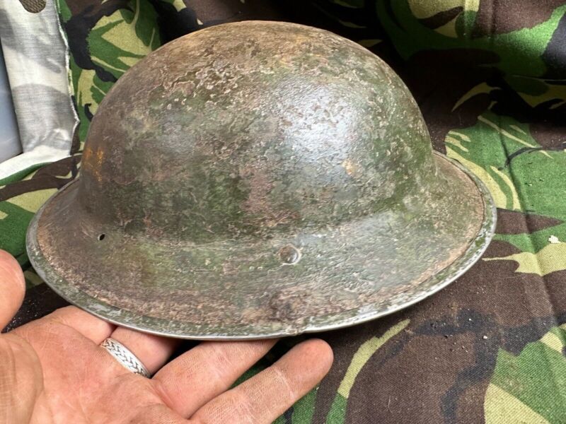 British Army Mk2 Brodie Helmet - Original WW2 - South African Manufactured - The Militaria Shop