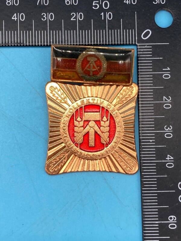 Genuine East German DDR Collective Socialist Work Labor Badge White Box - The Militaria Shop