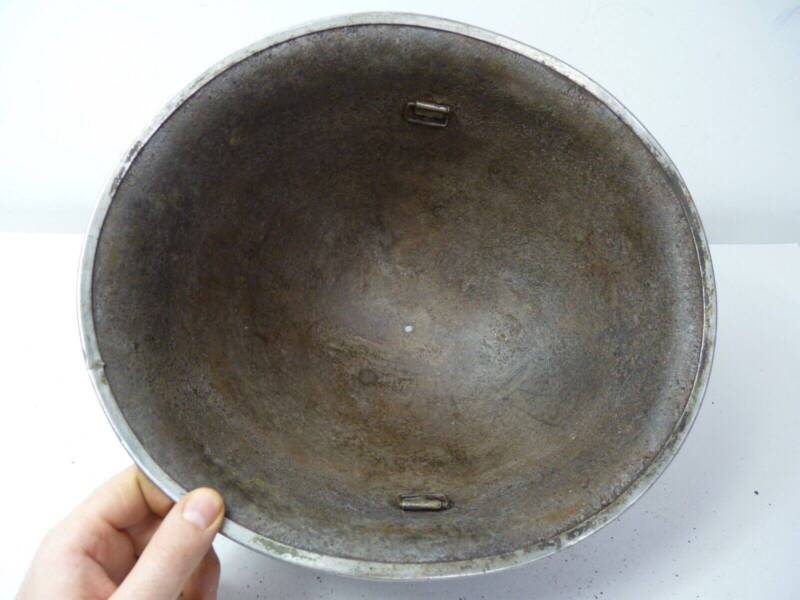 Original WW2 British / Canadian Army Mk3 High Rivet Turtle Army Combat Helmet - The Militaria Shop