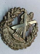 Original WW1 / WW2 British Army Cameron Highlanders Regiment Cap Badge - The Militaria Shop