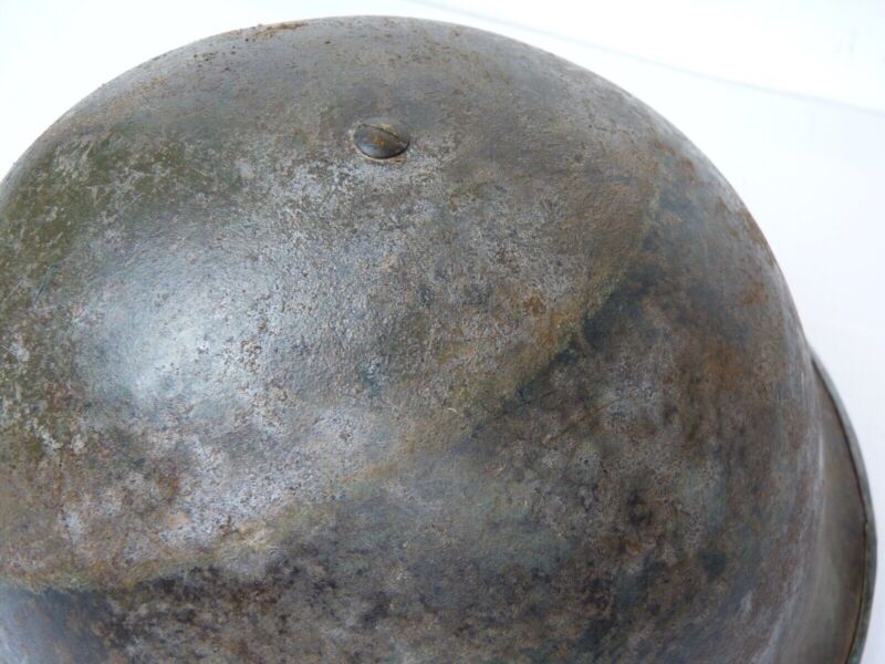 Original Mk3 Canadian / British Army WW2 Turtle Helmet High Rivet - The Militaria Shop