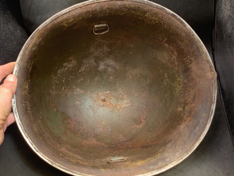 Original WW2 British Army / Canadian Army Mk3 Turtle Combat Helmet - The Militaria Shop