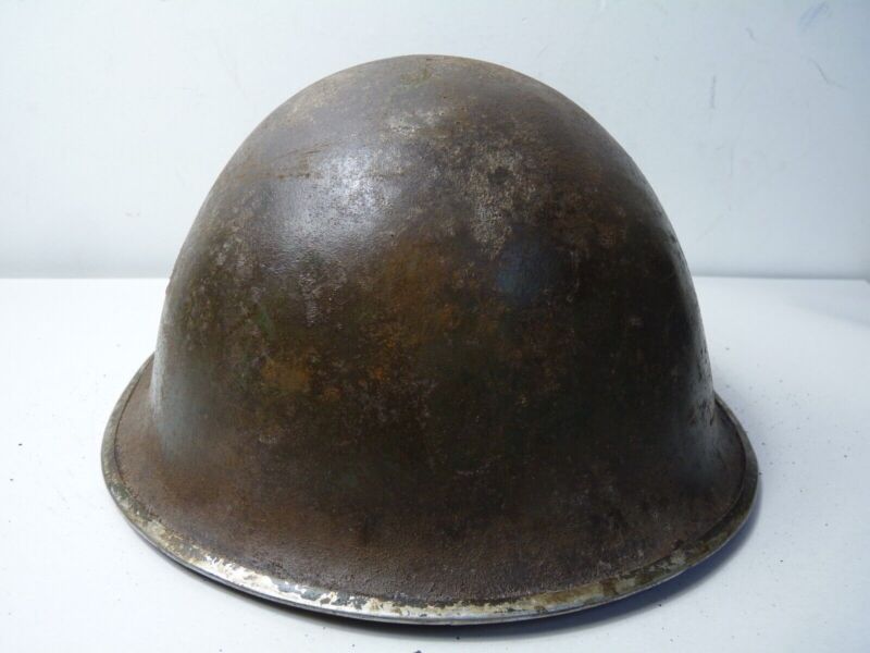 Mk3 Canadian / British Army Original WW2 Turtle Helmet High Rivet - The Militaria Shop
