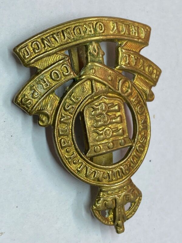 Original WW1 / WW2 British Army - Royal Army Ordnance Corps Cap Badge - The Militaria Shop