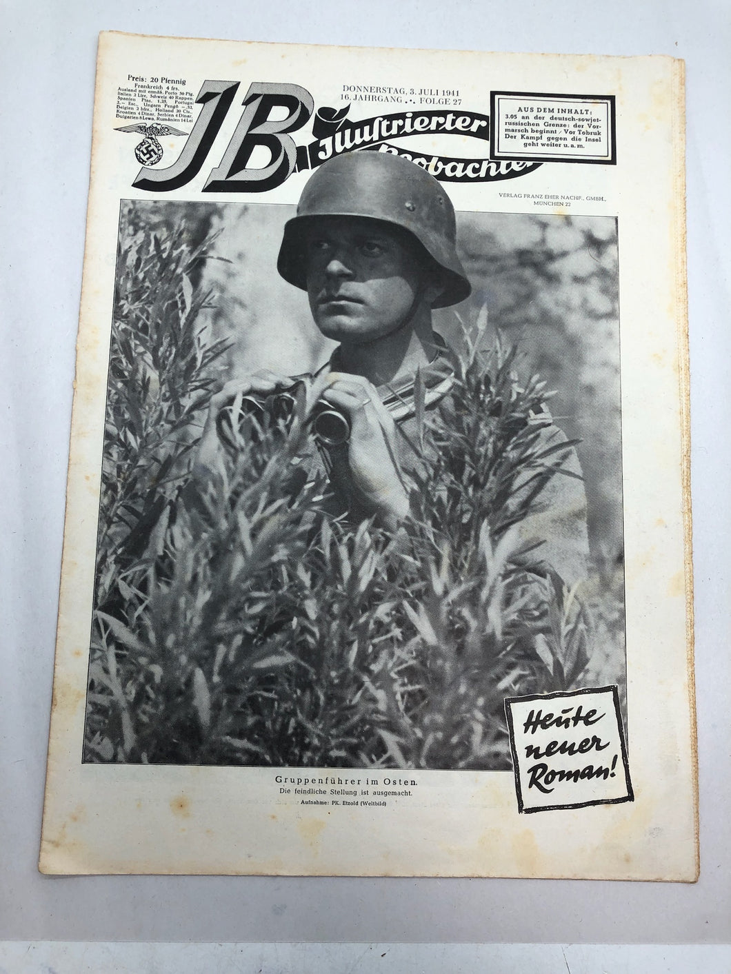 JB Juustrierter Beobachter NSDAP Magazine Original WW2 German - 3 July 1941