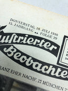 JB Juustrierter Beobachter NSDAP Magazine Original WW2 German - 18th July 1940 - The Militaria Shop